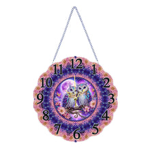 Load image into Gallery viewer, Special Shape Owl DIY Diamond Painting Hanging Clock for Home Decoration
