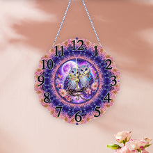 Load image into Gallery viewer, Special Shape Owl DIY Diamond Painting Hanging Clock for Home Decoration
