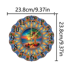 Load image into Gallery viewer, Special Shape Beach Coconut Tree DIY Diamond Painting Hanging Clock for Home Dec
