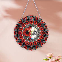 Load image into Gallery viewer, Special Shape Poppy DIY Diamond Painting Hanging Clock for Home Decoration
