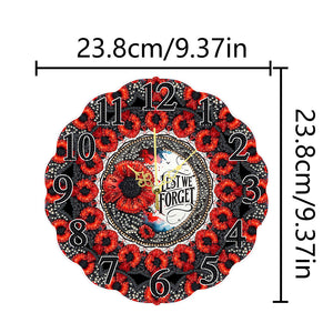 Special Shape Poppy DIY Diamond Painting Hanging Clock for Home Decoration