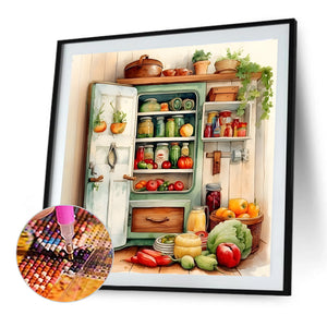 Warm Cabinet 40*40CM (canvas) Full Round Drill Diamond Painting