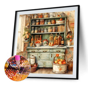 Warm Cabinet 40*40CM (canvas) Full Round Drill Diamond Painting