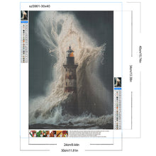 Load image into Gallery viewer, Lighthouse 30*40CM (canvas) Full Round Drill Diamond Painting
