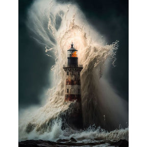 Lighthouse 30*40CM (canvas) Full Round Drill Diamond Painting