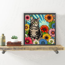 Load image into Gallery viewer, Gray Tabby Cat 40*40CM (canvas) Full Round Drill Diamond Painting
