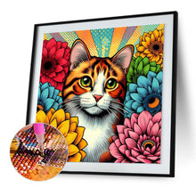 Load image into Gallery viewer, Orange And White Cat 40*40CM (canvas) Full Round Drill Diamond Painting
