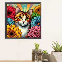 Load image into Gallery viewer, Orange And White Cat 40*40CM (canvas) Full Round Drill Diamond Painting
