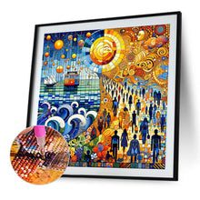 Load image into Gallery viewer, Sea And Land Boat Crowd 40*40CM (canvas) Full Round Drill Diamond Painting
