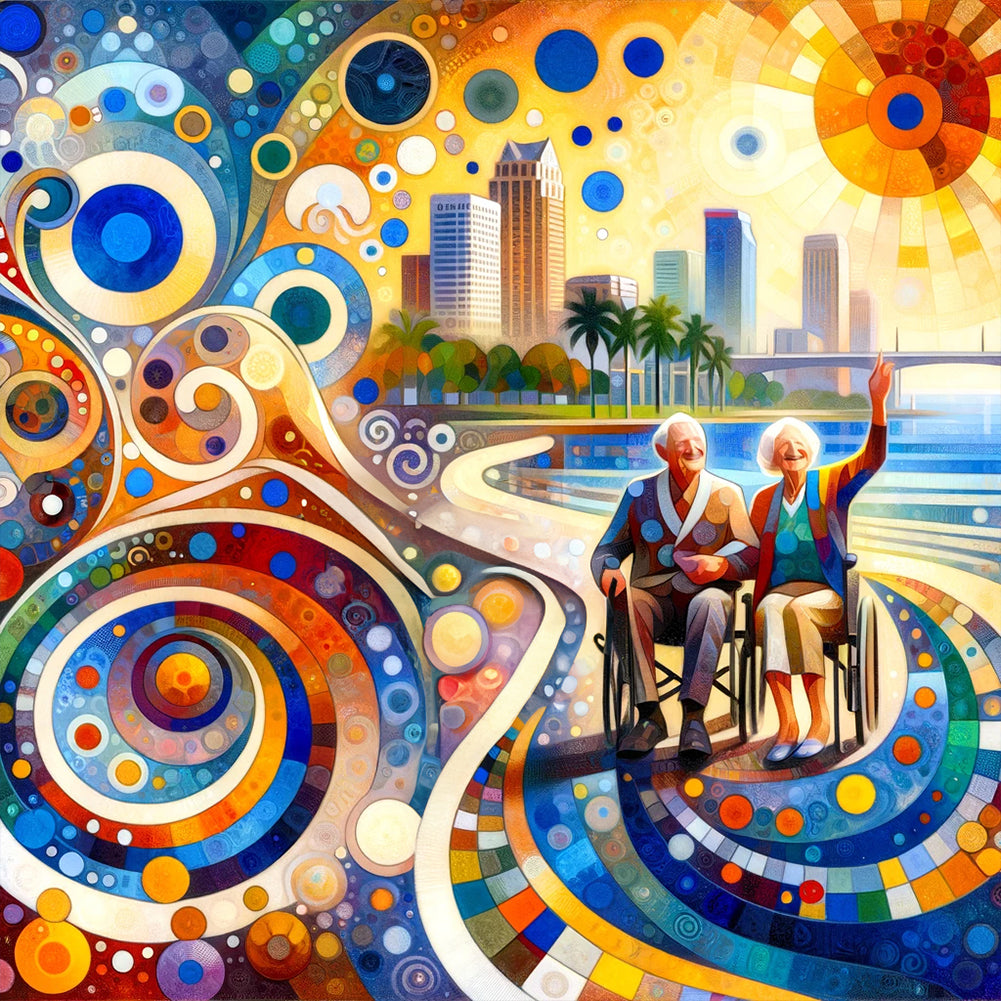 Sunshine Old Man 40*40CM (canvas) Full Round Drill Diamond Painting