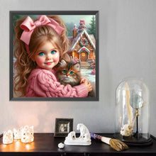 Load image into Gallery viewer, Blue Eyed Cute Girl 40*40CM (canvas) Full Round Drill Diamond Painting
