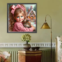 Load image into Gallery viewer, Blue Eyed Cute Girl 40*40CM (canvas) Full Round Drill Diamond Painting
