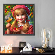 Load image into Gallery viewer, Blue Eyed Cute Girl 40*40CM (canvas) Full Round Drill Diamond Painting
