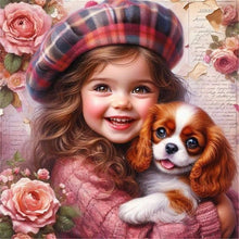 Load image into Gallery viewer, Cute Girl With Big Eyes 40*40CM (canvas) Full Round Drill Diamond Painting
