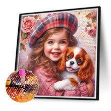 Load image into Gallery viewer, Cute Girl With Big Eyes 40*40CM (canvas) Full Round Drill Diamond Painting
