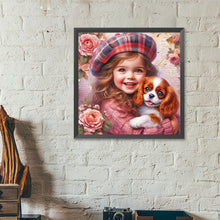 Load image into Gallery viewer, Cute Girl With Big Eyes 40*40CM (canvas) Full Round Drill Diamond Painting
