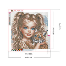 Load image into Gallery viewer, Cute Girl With Big Eyes 40*40CM (canvas) Full Round Drill Diamond Painting
