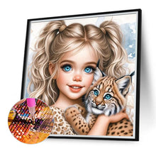 Load image into Gallery viewer, Cute Girl With Big Eyes 40*40CM (canvas) Full Round Drill Diamond Painting
