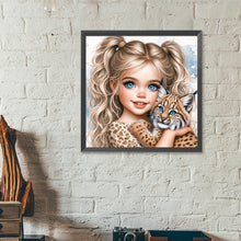 Load image into Gallery viewer, Cute Girl With Big Eyes 40*40CM (canvas) Full Round Drill Diamond Painting
