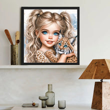 Load image into Gallery viewer, Cute Girl With Big Eyes 40*40CM (canvas) Full Round Drill Diamond Painting
