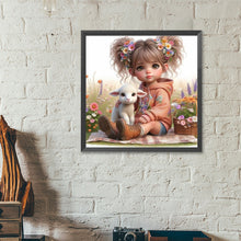 Load image into Gallery viewer, Cute Girl With Big Eyes 40*40CM (canvas) Full Round Drill Diamond Painting
