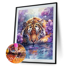 Load image into Gallery viewer, Big Tiger 30*40CM (canvas) Full Round Drill Diamond Painting
