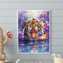 Load image into Gallery viewer, Big Tiger 30*40CM (canvas) Full Round Drill Diamond Painting
