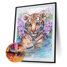 Load image into Gallery viewer, Tiger Cub 30*40CM (canvas) Full Round Drill Diamond Painting
