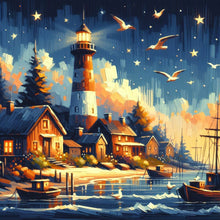 Load image into Gallery viewer, Seagull Lighthouse 40*40CM (canvas) Full Round Drill Diamond Painting
