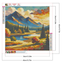 Load image into Gallery viewer, Mountains, Rivers And Forests 40*40CM (canvas) Full Round Drill Diamond Painting
