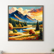 Load image into Gallery viewer, Mountains, Rivers And Forests 40*40CM (canvas) Full Round Drill Diamond Painting
