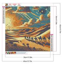 Load image into Gallery viewer, Desert Camel Caravan 40*40CM (canvas) Full Round Drill Diamond Painting
