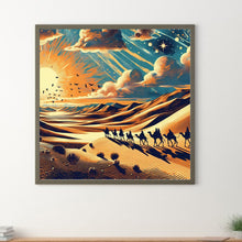 Load image into Gallery viewer, Desert Camel Caravan 40*40CM (canvas) Full Round Drill Diamond Painting
