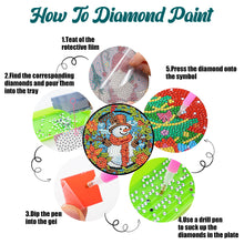 Load image into Gallery viewer, 6Pcs Wooden Snowman Diamond Painting Coasters with Holder for Adults Beginners
