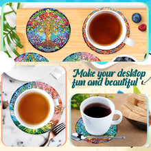 Load image into Gallery viewer, 6Pcs Wooden Tree Of Life Diamond Painting Coasters for Adults Beginners
