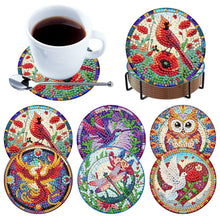 Load image into Gallery viewer, 6Pcs Wooden Animals Diamond Painting Coasters with Holder for Adults Beginners
