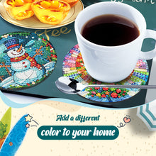 Load image into Gallery viewer, 6Pcs Wooden Christmas Diamond Painting Coasters with Holder for Adults Beginners
