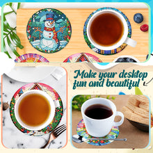 Load image into Gallery viewer, 6Pcs Wooden Christmas Diamond Painting Coasters with Holder for Adults Beginners
