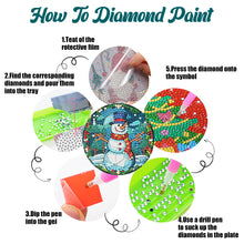 Load image into Gallery viewer, 6Pcs Wooden Christmas Diamond Painting Coasters with Holder for Adults Beginners
