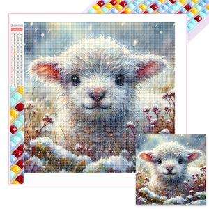 Small Animals In The Snow 30*30CM (canvas) Full Square Drill Diamond Painting