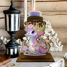 Load image into Gallery viewer, Dinosaur Diamond Painting Desktop Candle Holder Gifts for Family Friends
