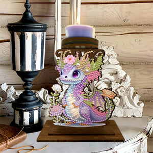 Dinosaur Diamond Painting Desktop Candle Holder Gifts for Family Friends