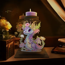 Load image into Gallery viewer, Dinosaur Diamond Painting Desktop Candle Holder Gifts for Family Friends
