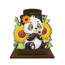 Load image into Gallery viewer, Sunflower Panda Diamond Painting Desktop Candle Holder Gifts for Family Friends
