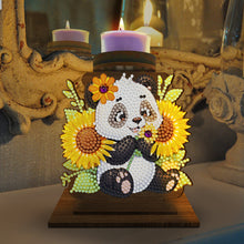 Load image into Gallery viewer, Sunflower Panda Diamond Painting Desktop Candle Holder Gifts for Family Friends
