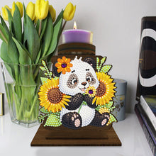 Load image into Gallery viewer, Sunflower Panda Diamond Painting Desktop Candle Holder Gifts for Family Friends
