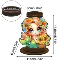 Load image into Gallery viewer, Sunflower Mermaid Diamond Painting Desktop Candle Holder Gifts for Family Friend
