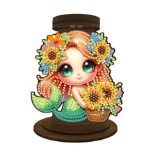 Load image into Gallery viewer, Sunflower Mermaid Diamond Painting Desktop Candle Holder Gifts for Family Friend
