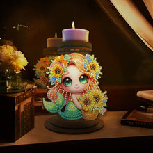 Load image into Gallery viewer, Sunflower Mermaid Diamond Painting Desktop Candle Holder Gifts for Family Friend
