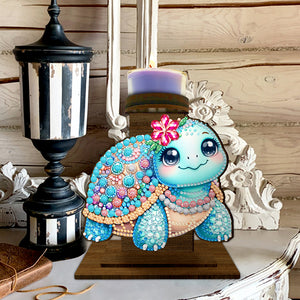 Sea Turtle Diamond Painting Desktop Candle Holder Gifts for Family Friends